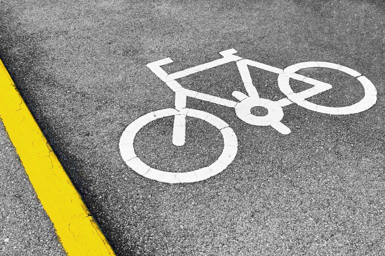 Bicicletas, rua, ciclovia